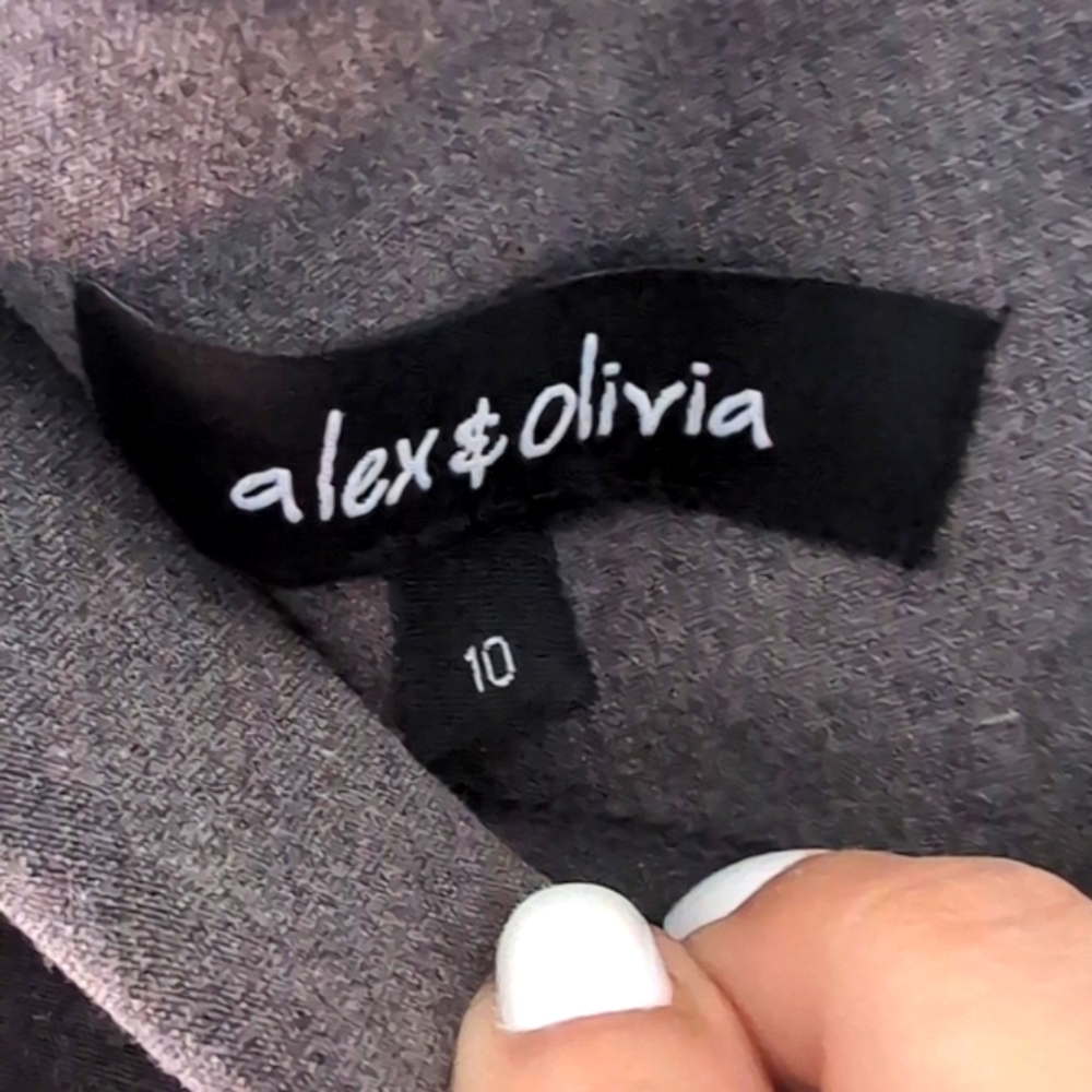 Alex & Olivia Elegant Gray Women's Skirt Size 10 - Picture 4 of 9
